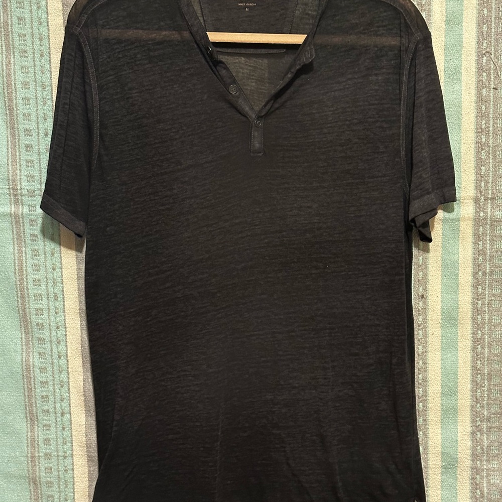 John Varvatos Black Casual Button Down Shirt